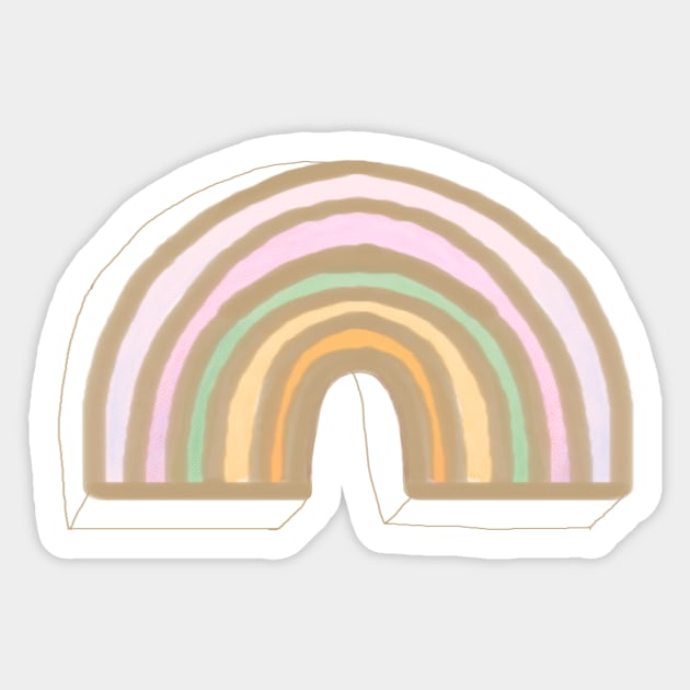 Rainbow No. 10 - delicate golden jewel Sticker by mariacaballer